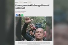 6 pendaki ditemui, tidak alami kecederaan