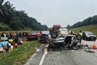 Seorang maut, enam parah nahas tiga kenderaan