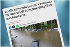 Rakyat Malaysia dinasihat berwaspada susulan banjir di Bangkok