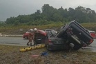 Dua maut tersepit dalam nahas dua kenderaan di Sibu