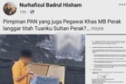 Dakwaan berucap di masjid: Pemuda Pas Perak gesa Pegawai Khas MB direhatkan