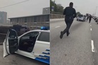 Lelaki pandu agresif, langgar kenderaan awam cedera ditembak polis