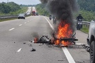 Penunggang motosikal rentung rempuh pacuan empat roda di LPT2
