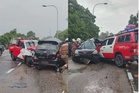 Tiga sekeluarga maut MPV bertembung pacuan empat roda