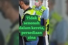 Pasangan kekasih dicekup separuh bogel dalam kereta