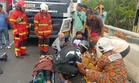 Dua warga emas cedera motor kemalangan dengan lori kontena