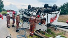 Pemandu lori maut tersepit kemalangan berhampiran Plaza Tol Simpang Ampat