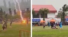 Pemain bola sepak maut, lapan cedera dipanah petir
