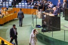 Puluhan utusan PBB keluar ketika Netanyahu berucap