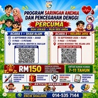 Bawa anak-anak saringan anemia percuma, berpeluang dapat saguhati RM150