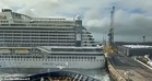Kapal persiaran gergasi rempuh benteng laut