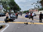 Anggota polis trafik patah tangan, kaki dirempuh lelaki lari SJR