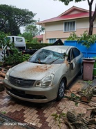 Dahan pokok hempap kereta ketika hujan lebat di Presint 11