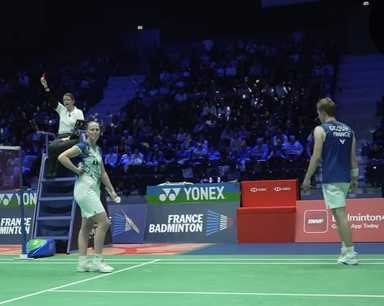  A red card that caused heartache at the French Open badminton