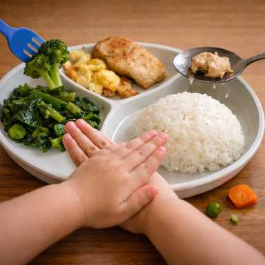 为什么很多小孩菜不吃、肉不吃，却一直要饭？