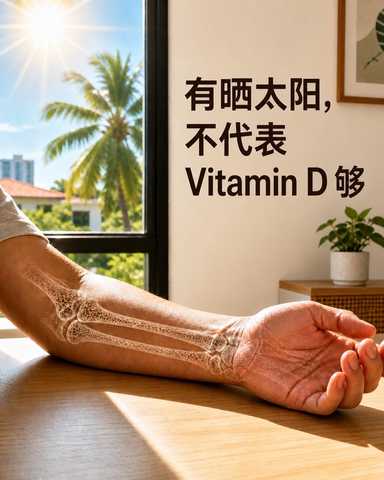 Vitamin D 不是你有晒太阳，就代表身体够