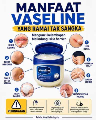 Manfaat Vaseline Yang Ramai Tak Sangka