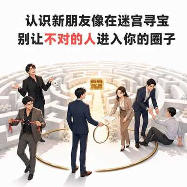 认识一个真正同频的新朋友，就像在迷宫里面找宝藏。