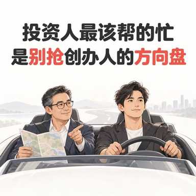 《投资人最该帮的忙, 是别抢创办人的方向盘》