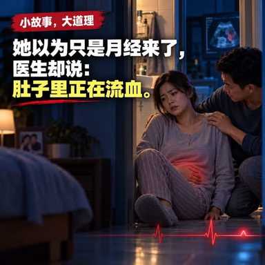她以为只是月经来了，医生却说肚子里正在流血