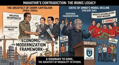 OPINION | Mahathir’s Contradiction: Architect of Crony Capitalism Now Blames UMNO’s Moral Decline?