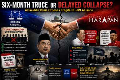 OPINION | Six-Month Truce or Delayed Collapse? Aminuddin Crisis Exposes Fragile PH-BN Alliance