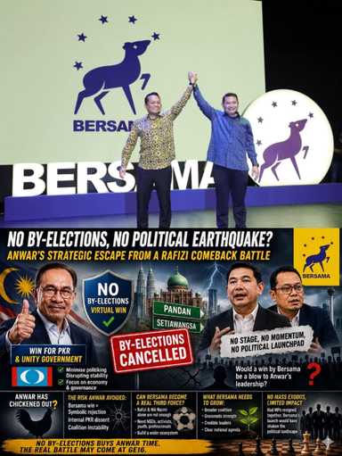 OPINION | No By-Elections, No Political Earthquake? Anwar’s Strategic Escape from a Rafizi Comeback Battle