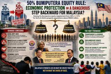 50% Bumiputera Equity Rule: Economic Protection or a Dangerous Step Backward for Malaysia?