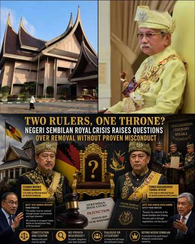 Two Rulers, One Throne? Negeri Sembilan Royal Crisis Raises Questions Over Removal Without Proven Misconduct
