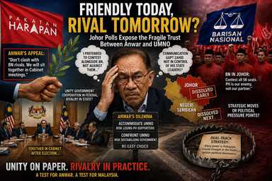 OPINION | Friendly Today, Rival Tomorrow? Johor Polls Expose the Fragile Trust Between Anwar and UMNO