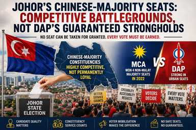 Johor's Chinese-Majority Constituencies: Competitive Battlegrounds, Not Political Strongholds