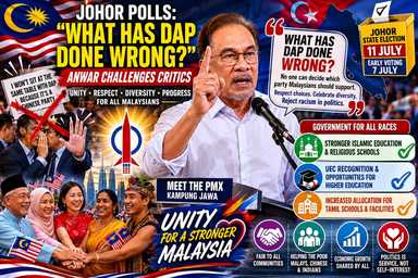 Johor Polls: "What Has DAP Done Wrong?" Anwar Challenges Critics as Campaign Enters Crucial Stage