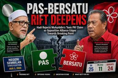 PAS-Bersatu Rift Deepens: Hadi Rejects Muhyiddin's 'Toxic PN' Claim as Opposition Alliance Edges Towards Breaking Point