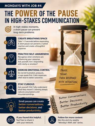 Monday's with Job #4 | The Power of the Pause in High-Stakes Communication