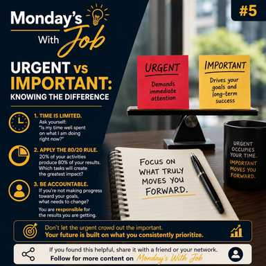 Monday's With Job #5 | Urgent vs Important: Knowing the Difference