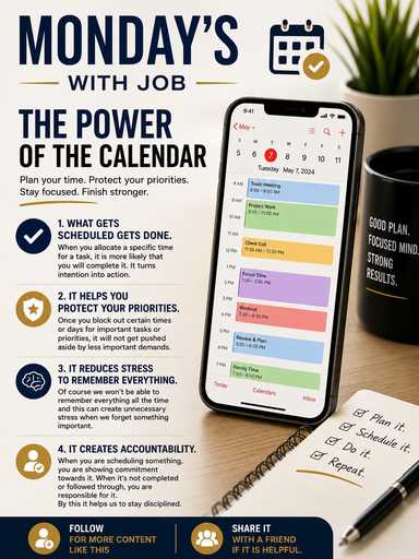 Monday’s With Job #7: The Power of the Calendar