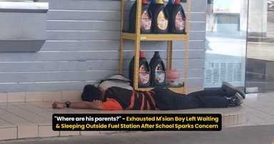 "Where are his parents?" - Exhausted M'sian Boy Left Waiting & Sleeping Outside Fuel Station After School Sparks Concern