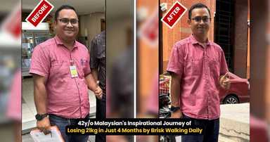 #JomFit | 42y/o Malaysian's Inspirational Journey of Losing 21kg in Just 4 Months by Brisk Walking Daily