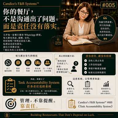 Candice's F&B Systems™ #005 (第五章）