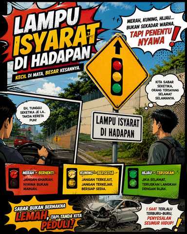 Kadang-kadang Tuhan dah bagi lampu kuning...tapi kita masih tekan minyak
