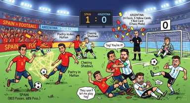 Game Recap: Spain Plays Football, Argentina Plays Tag (And Loses)