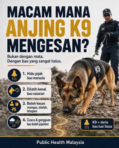Bagaimana anjing K9 mengesan?