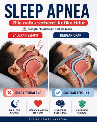 Sleep apnea: Bila nafas terhenti ketika tidur