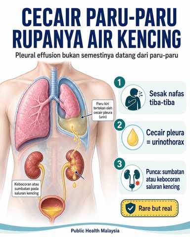 Cecair paru-paru rupanya air kencing