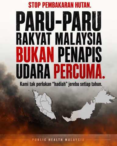 Paru-paru rakyat Malaysia bukan penapis udara percuma!