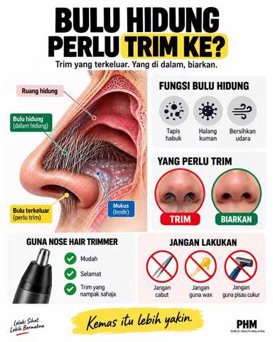 Bulu hidung perlu trim ke?