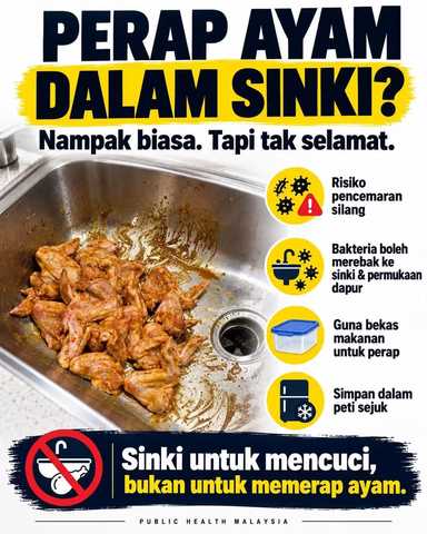Perap ayam dalam sinki?