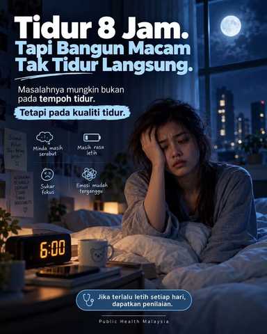 Tidur 8 jam tak cukup?