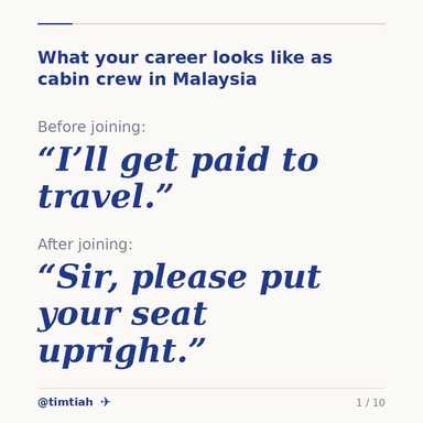 What your career looks like as cabin crew in Malaysia