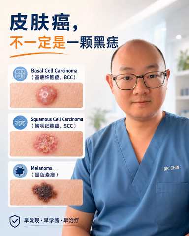 皮肤癌，不一定是一颗黑痣
